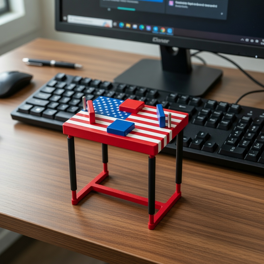 Mini Arm Wrestling Table – 1:10 Scale DIY Model Kit - Image 2